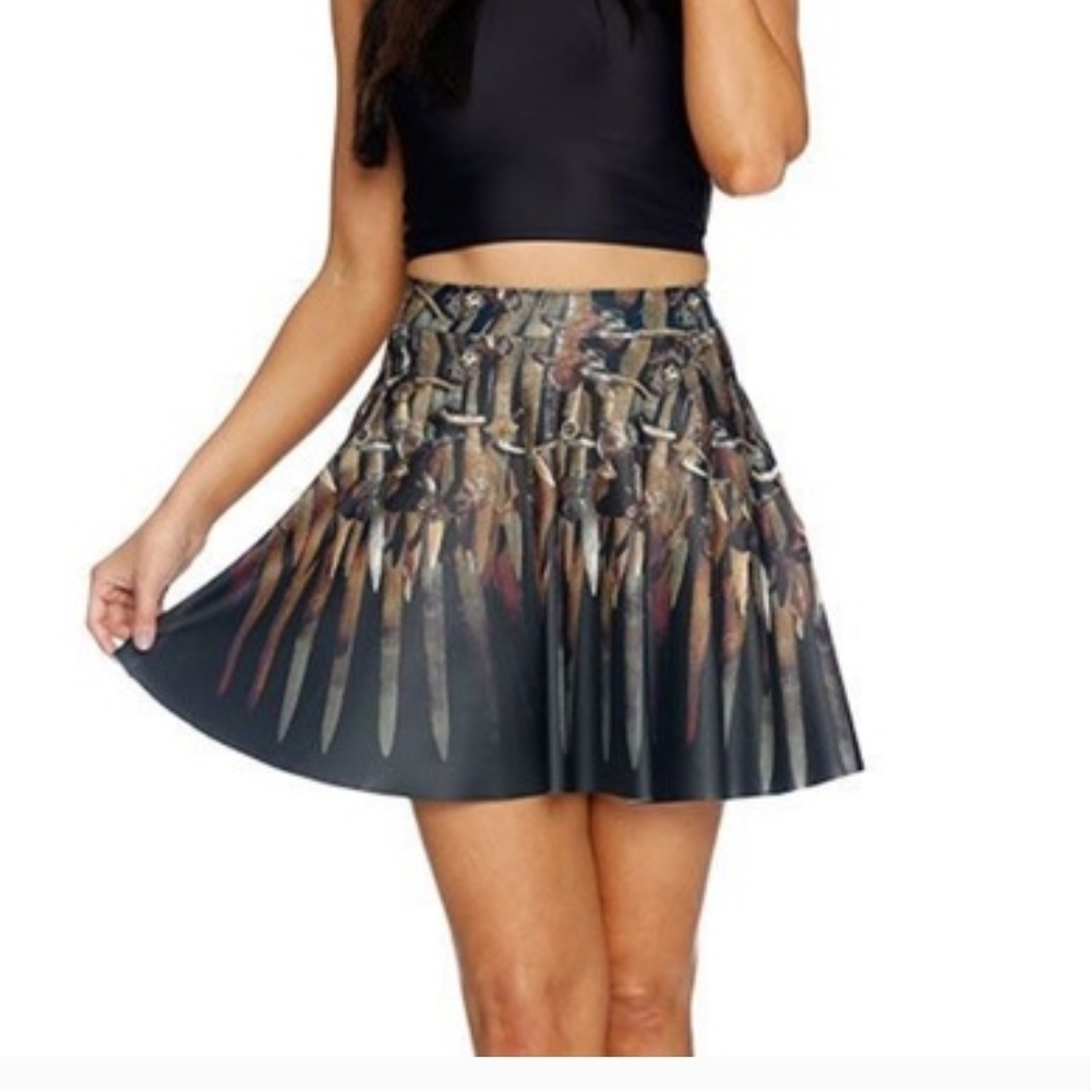 Blackmilk Game Of Thrones Swords Pocket Skater Skirt - S